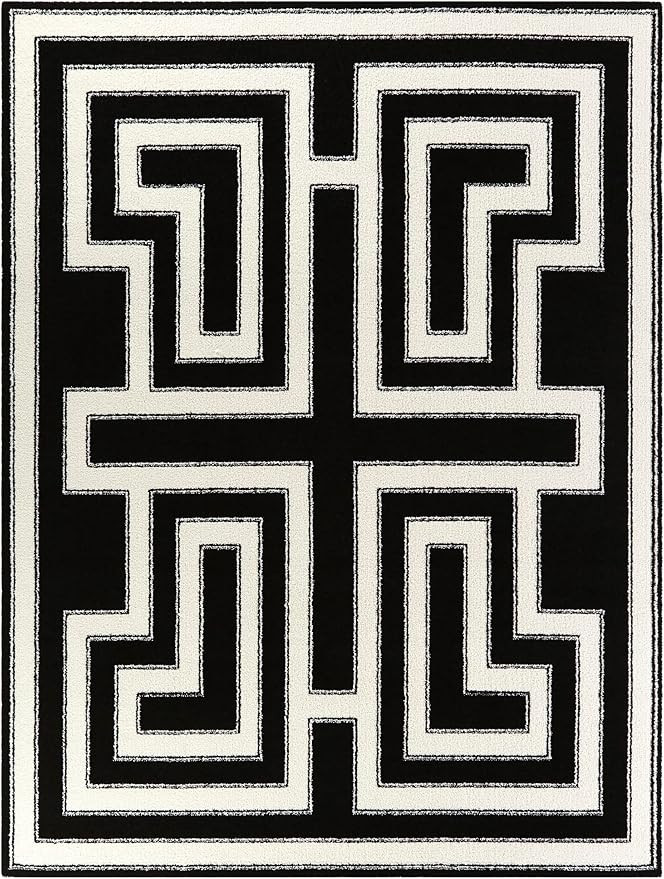 Balta Rugs Vincent Art Deco Area Rug, Black, 5' 3" x 7' | Amazon (US)