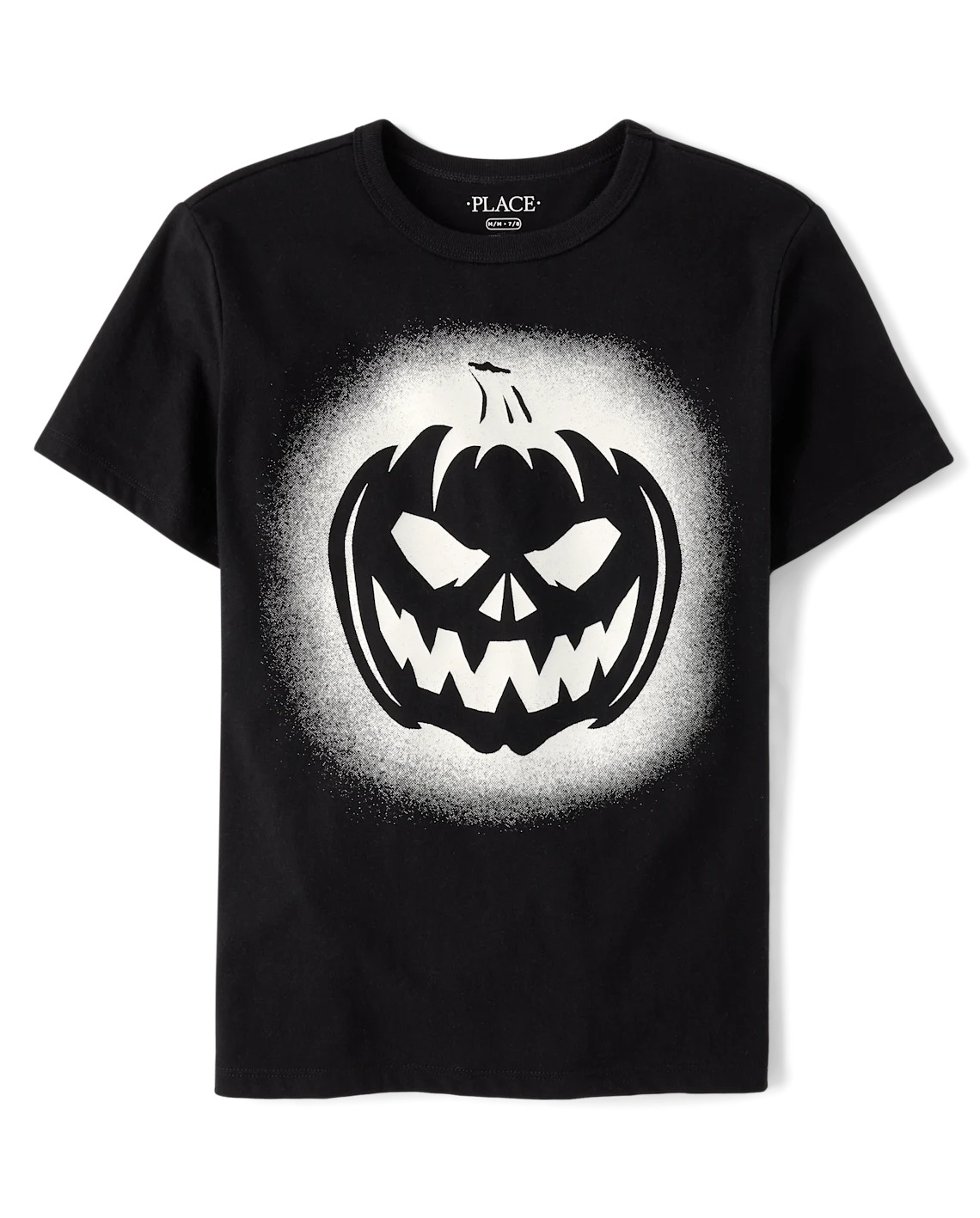 Boys Glow Pumpkin Face Graphic Tee - black | The Children's Place