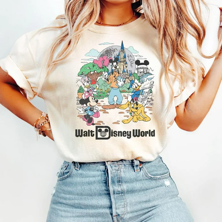 Walt Disney World Shirt, Disney Park T-Shirt, Disney Vacation Shirt, Disney Trip Tee, Retro Disne... | Walmart (US)