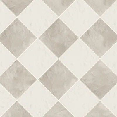 Sophia Checkerboard 12" x 12"  Porcelain Marble-Look Floor Tile (33.44 Sq. Ft. / Case) | Wayfair North America