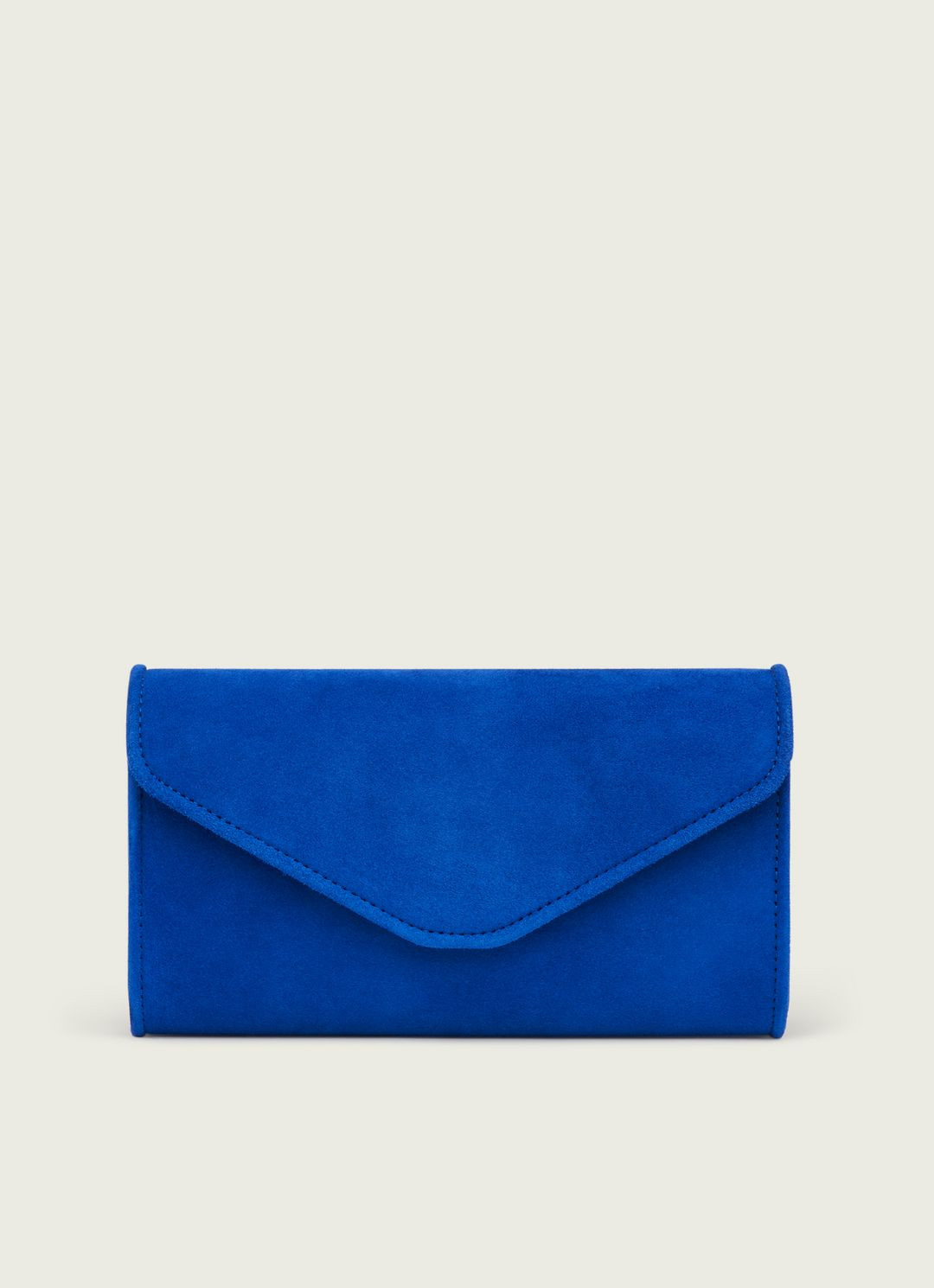 Dominica Blue Suede Clutch Bag | L.K. Bennett (UK)