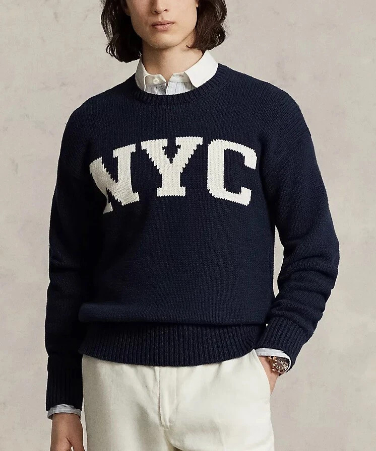 Polo Ralph Lauren Men's NYC Intarsia-Knit Cotton Sweater  | eBay | eBay US