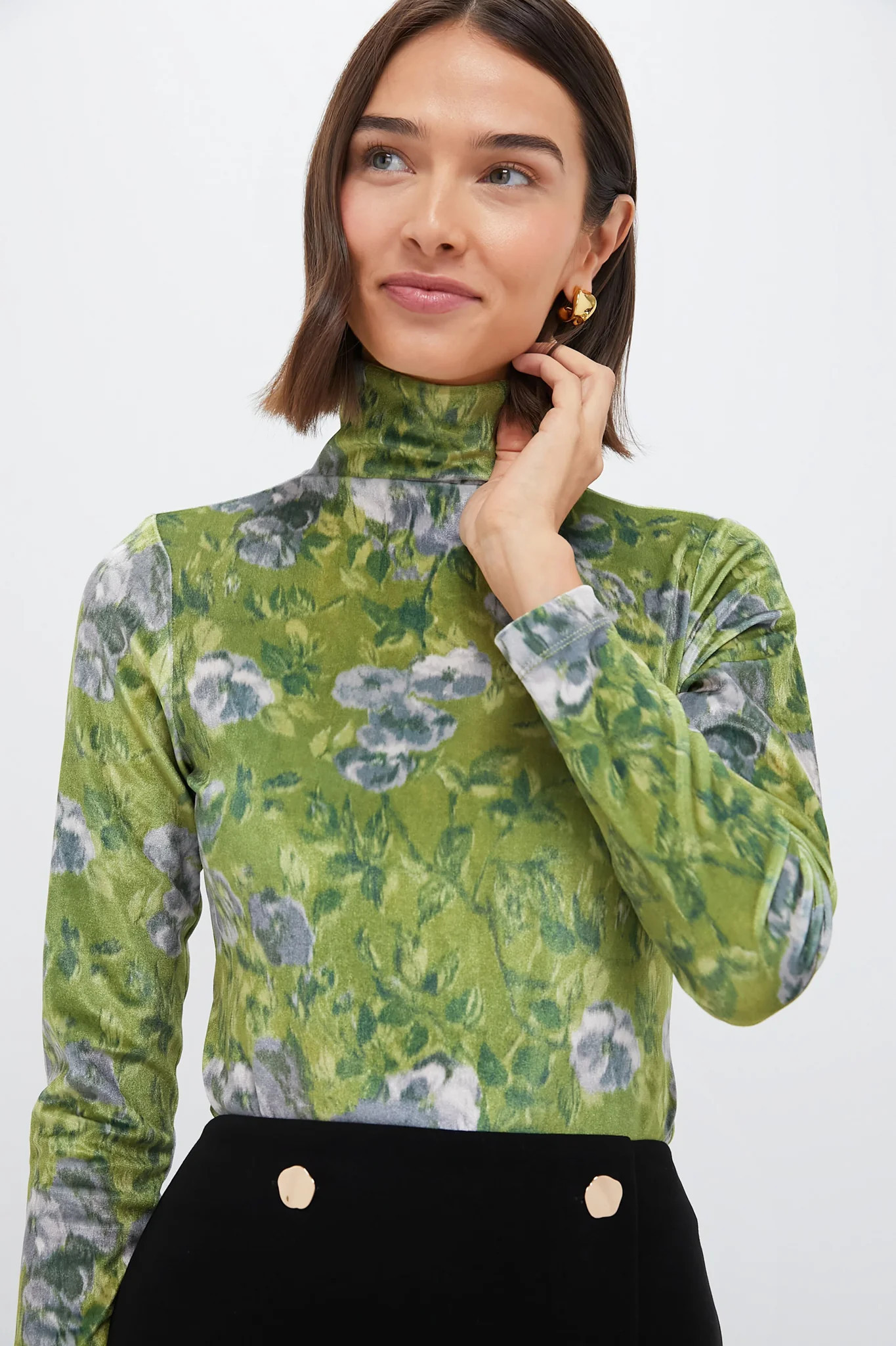 Muted Meadow Velvet Turtleneck | Tuckernuck (US)