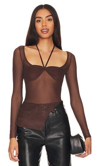 Shania Top in Brown | Revolve Clothing (Global)