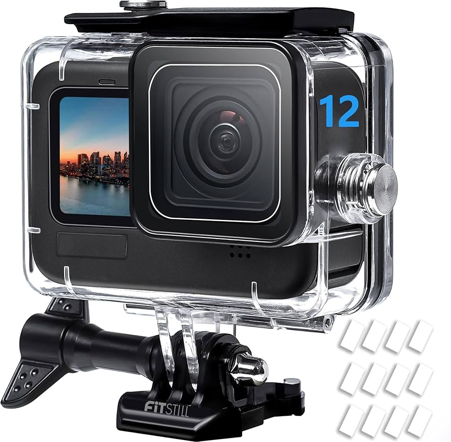 FitStill 196FT/60M Waterproof Case for Go Pro Hero 12 Hero 11 Hero 10 Hero 9 Black,Protective Und... | Amazon (US)