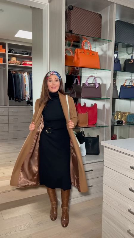 French-inspired cold weather outfit for LA. Fleece tights and sweater dresses…recreated this look on Amazon; links below. 

#LTKworkwear #LTKstyletip