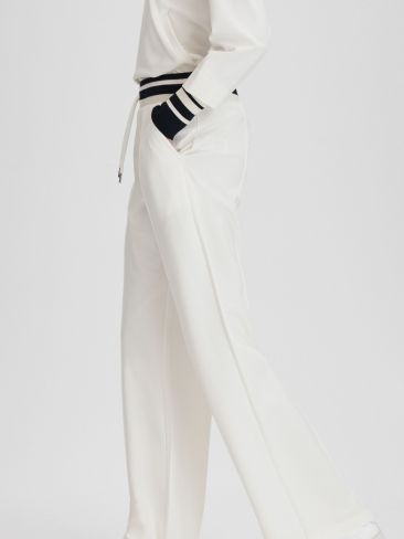 Striped Drawstring Waistband Joggers | Reiss UK