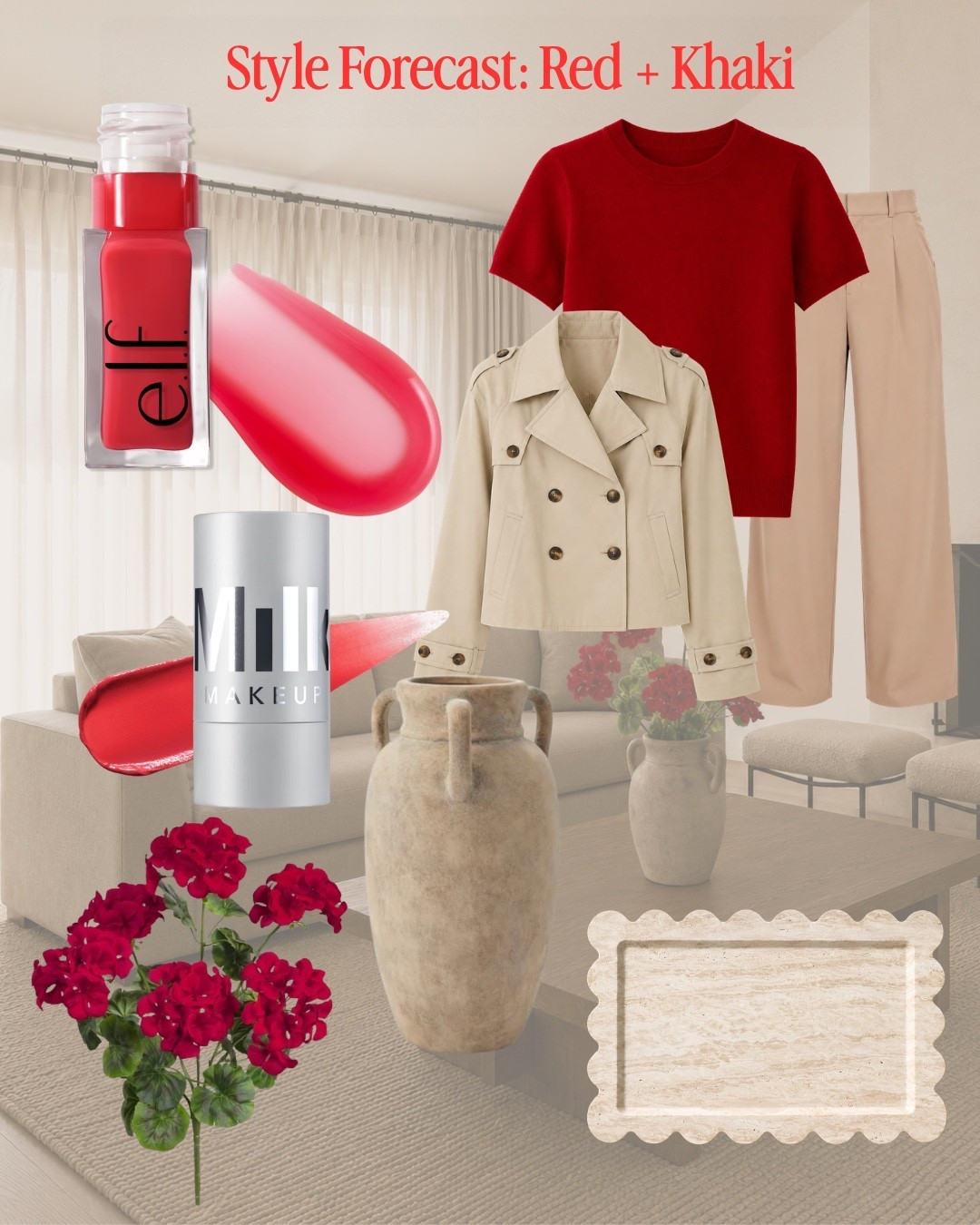 Red + khaki is one of the biggest color trends for fall, and I’m loving this classic combination for fashion, beauty + home. ❤️🤎 

Sharing a red + khaki edit filled with fall outfit ideas, transitional fashion, everyday wardrobe staples, beauty favorites and neutral home decor. Think red tops with khaki pants, lightweight jackets for layering, pops of red lipstick and warm neutral home accents with rich red details. Such an easy way to bring fall color into your wardrobe and home while still keeping everything classic and wearable.

Shop my red + khaki fall fashion, beauty finds and home decor favorites here!

#LTKHome #LTKBeauty #LTKWorkwear