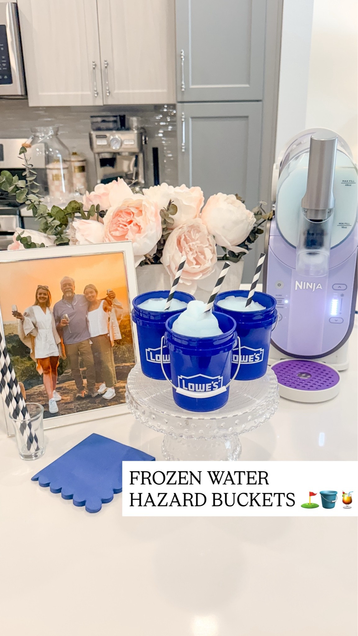 FROZEN WATER HAZARD BUCKETS

To make these cute cocktails combine:

6 oz vodka (optional)
19 oz Blue Gatorade
8 oz lemonade
15 oz Sprite

So cute & refreshing all summer but particularly cute for Father’s Day

#LTKHome #LTKSaleAlert #LTKMens