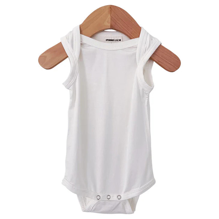 Sleeveless Bodysuit, Cloud White | SpearmintLOVE