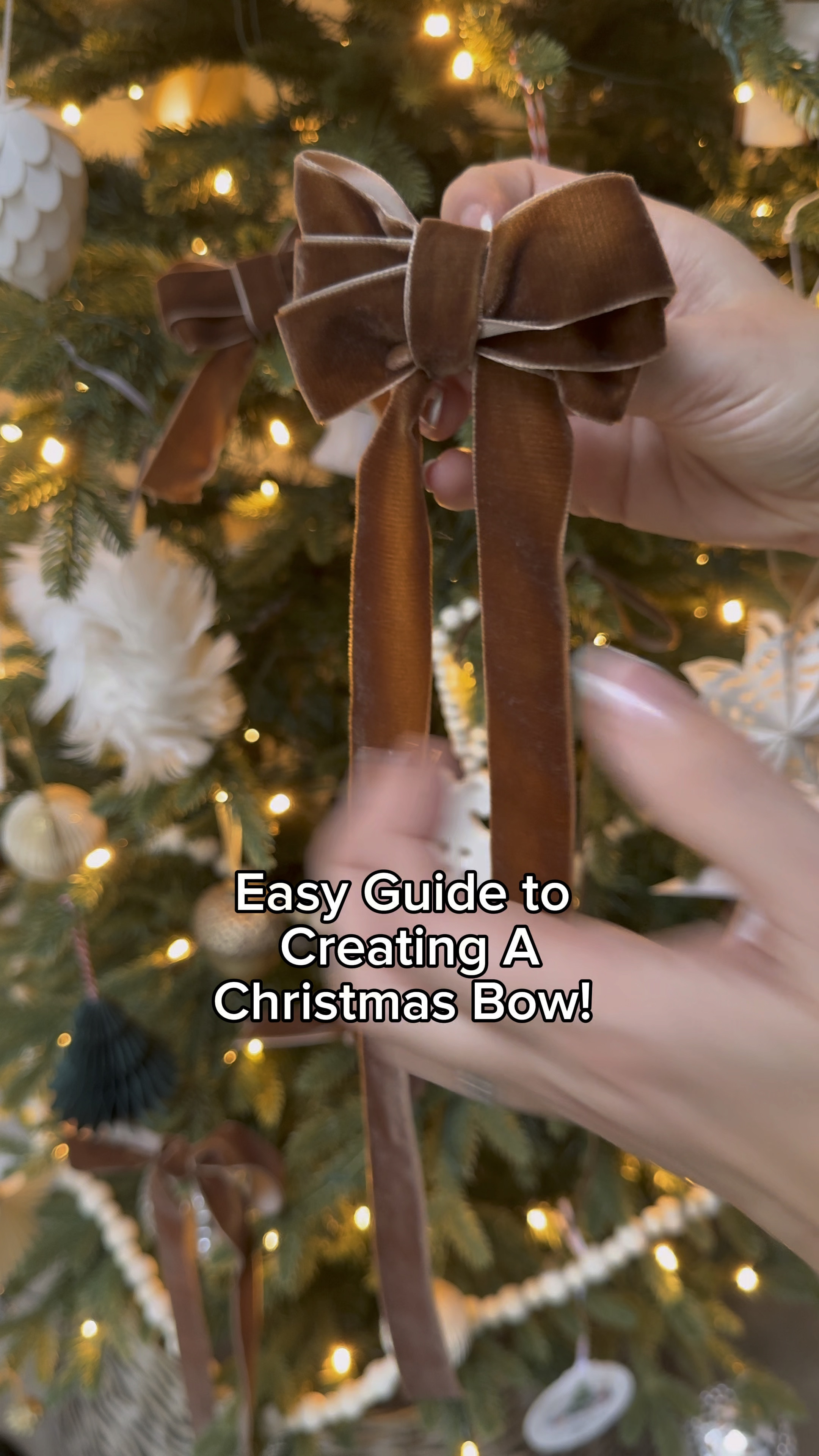 Here’s how to tie the perfect velvet bow! 🎀

We all know that bow’s are here to stay again this Christmas. Hands up who is going bow mad again? 🙋🏻‍♀️ 
I love that I can add bow’s to ALLLL my Christmas decor including my tree and stair garland as well as all the Christmas presents!  

Will you have a go at creating these cute bow’s? 

#christmasbow #bowmaking #christmasseason #christmasdecor #christmasdiydecor #christmashowto #makeabow #christmasbows #xmas2024 #xmasbows #christmastime #bowseason #velvetbows

#LTKuk #LTKgiftguide #LTKhome