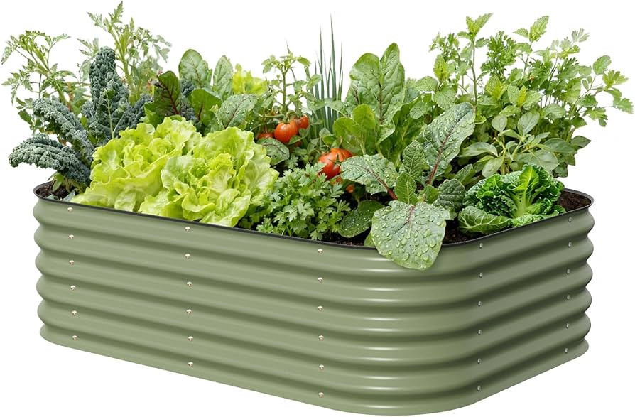 Vego garden Raised Garden Bed Kits, 17" Tall 6 in 1 Modular Metal Raised Planter Bed for Vegetabl... | Amazon (US)
