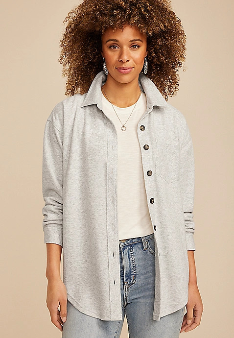 Knit Boyfriend Shacket | Maurices