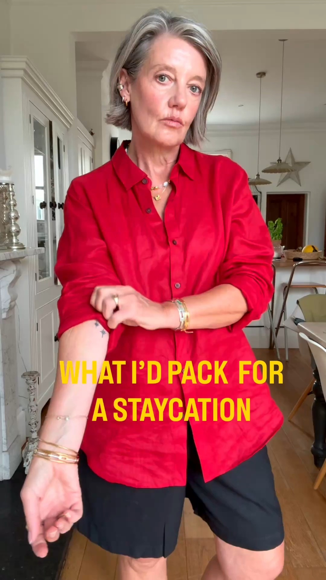 Staycation looks for a UK break or late summer looks.
Late summer outfits
Uniqlo shorts size Large
Linen shirt size XL, I sized up for a generous fit Jacket size large
Outfit 2
Bra Vest top size medium. I've lived in these this summer, so fab to not bother about a bra!
Trousers size medium, real light and comfortable Shirt size large currently on sale
Jacket size 12 currently on sale
Outfit 3
Late summer outfit
Top size 12
Cargoes size 14 reg. they're generous but I wanted a slouch fit.
Jacket size 12








utility jacket, black linen shorts, red shoulder bag, oversized sunglasses, strappy flat sandals, casual travel style, lightweight layering, woven tote bag, black sandals, bold colour pop, lightweight layering, casual chic outfit, monochrome outfit, everyday fashion, relaxed summer look, linen shirt, red shirt, autumn outfit, transitional outfit

#LTKuk #LTKsummer #LTKautumn