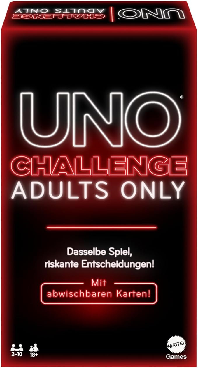 Mattel Games Uno Challenge Adult Only Card Game for Adults + 18 Games for Game Evenings, Travel a... | Amazon (US)