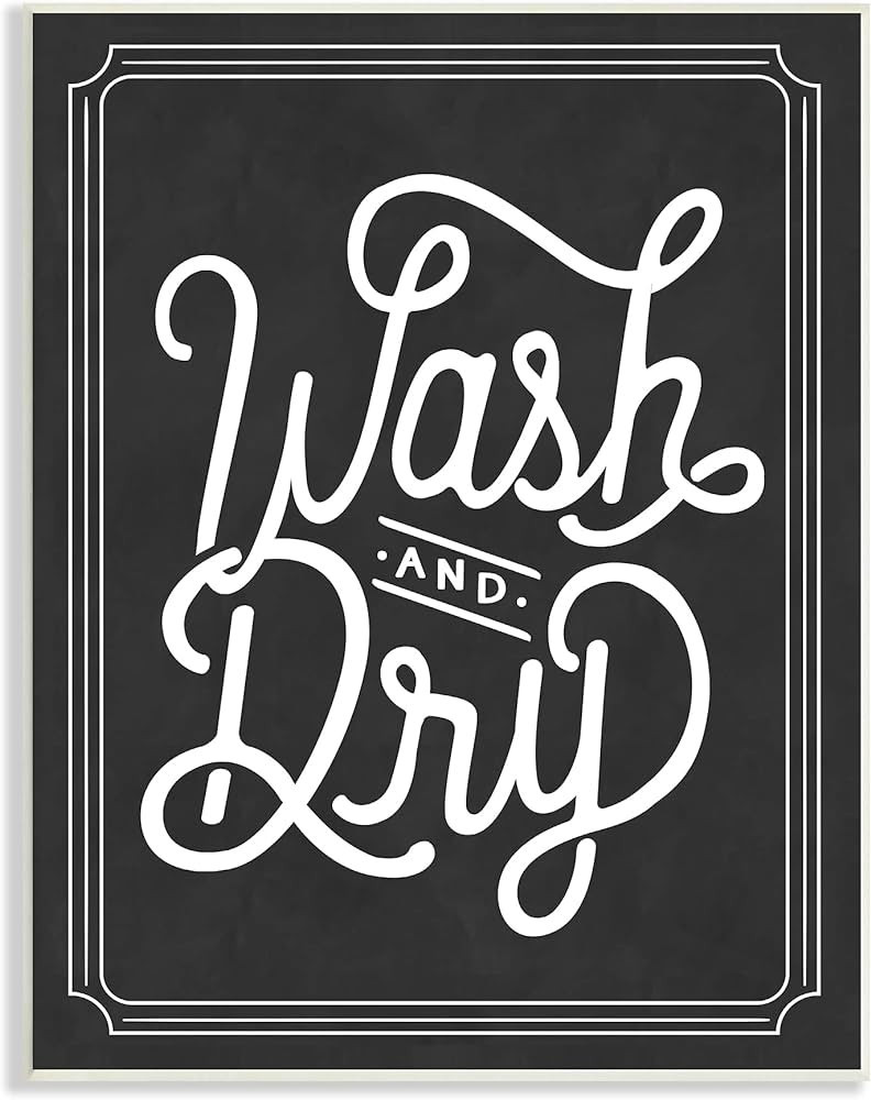 Stupell Home Décor Wash and Dry Typography Wall Plaque Art, 10 x 0.5 x 15, Proudly Made in USA | Amazon (US)