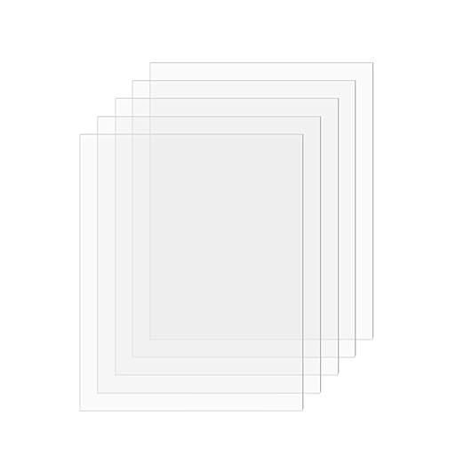SimbaLux Acrylic Sheet Clear Plexiglass 8” x 10” 0.04” Thick (1mm) Pack of 5 Transparent Pl... | Amazon (US)
