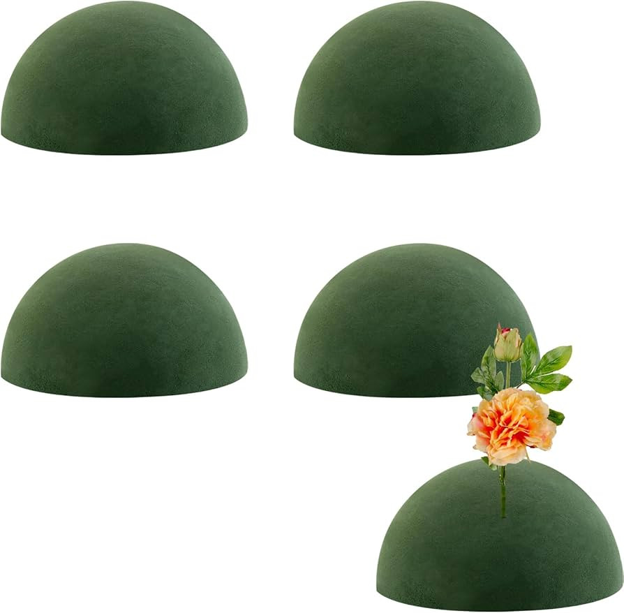 Amazon.com: HAKZEON 4 PCS 7.5 Inch Floral Dry Foam Half Ball, Green Foam Half Ball Large, Round F... | Amazon (US)