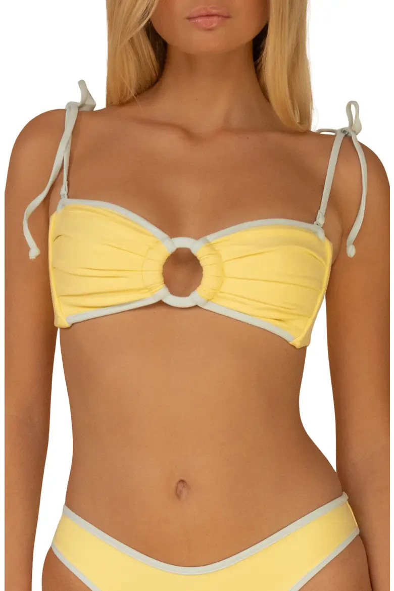 Sunshine Binded Tori Ties Bandeau Bikini Top (Women) | Nordstrom | Nordstrom