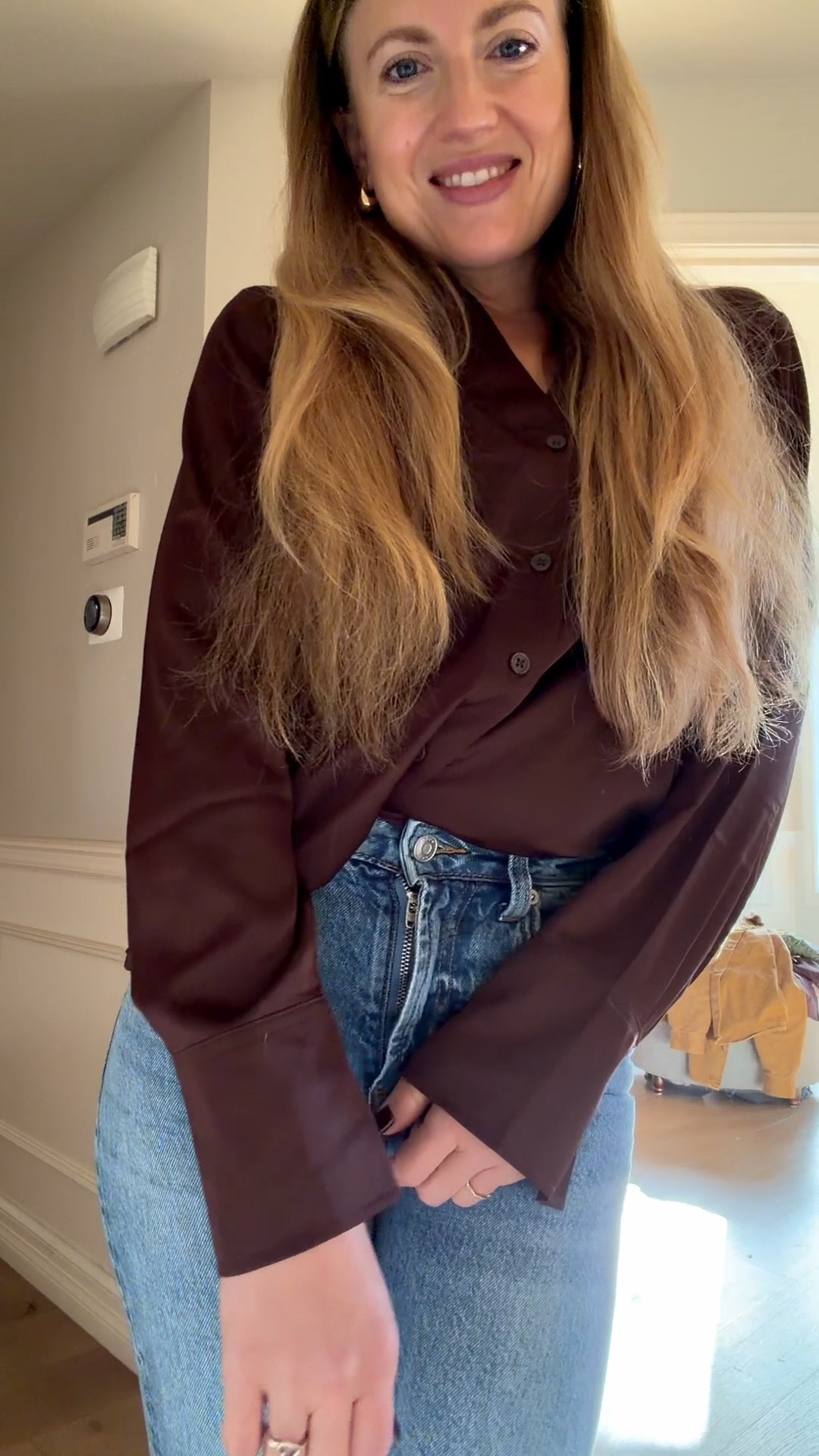 Keeping up with the chocolate browns! #blouse #brown #fallfashion #hm #falloutfits 

#LTKSeasonal #LTKGiftGuide #LTKHoliday