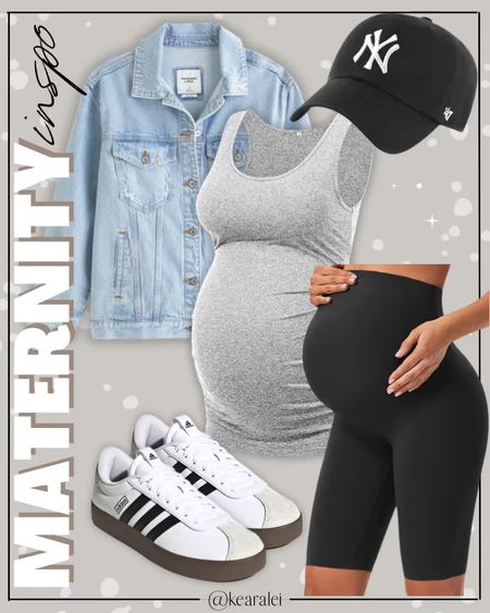 Maternity outfit Amazon fashion grey maternity tank top and black biker shorts over the bump maternity shorts with oversized denim jacket trucker jacket 47 brand hat black New York Yankees baseball cap with white adidas samba sneakers VL Court 3.0 shoes || baby bump style fashion cute outfits inspo spring summer mama outfits #maternity #style #fashion #outfit #shorts #babybump #top #jacket #babymoon #affordable #amazon
.
.
.
baby shower dress, Maternity Dresses, Maternity, over the bump, motherhood maternity, pinkblush, mama shirt sweatshirt pullover, hospital bag, nursery, maternity photos, baby moon, pregnancy, pregnant, maternity leggings, maternity tops, diaper bag, mama necklace, baby boy, baby girl outfits, newborn, mom, 

Amazon fashion, teacher outfits, business casual, casual outfits, neutrals, street style, Midi skirt, Maxi Dress, Swimsuit, Bikini, Travel, skinny Jeans, Puffer Jackets, Concert Outfits, Sweater dress, Sweaters, cardigans Fleece Pullovers, hoodies, button-downs, Oversized Sweatshirts, Jeans, High Waisted Leggings, dresses, joggers, fall Fashion, winter fashion, leather jacket, Sherpa jackets, shacket, Plaid Shirt Jackets, apple watch bands, lounge set, Date Night Outfits, Vacation outfits, Mom jeans, shorts, sunglasses, Airport outfits, biker shorts, plus size fashion, Stanley cup tumbler, boots booties tall over the knee, ankle boots, Chelsea boots, combat boots, pointed toe, chunky sole, heel, high heels, mules, clogs, sneakers, slip on shoes, Nike, adidas, vans, dr. marten’s, ugg slippers, golden goose, sandals, high heels, loafers, Birkenstock Birkenstocks, Steve Madden


#LTKStyleTip #LTKBump #LTKBaby