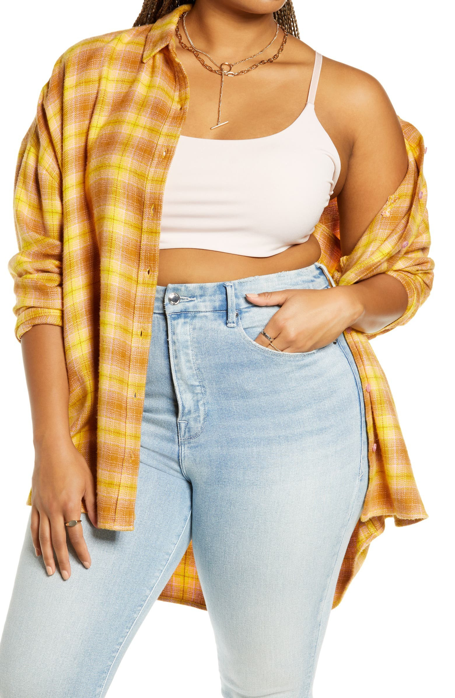 Boyfriend Plaid Flannel Button-Up Shirt | Nordstrom