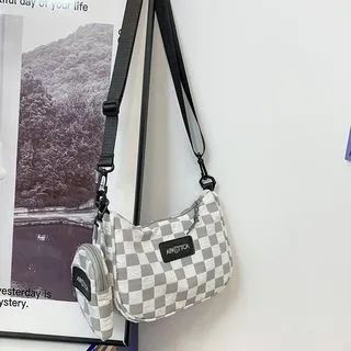 Checker Print Crossbody Bag | YesStyle Global