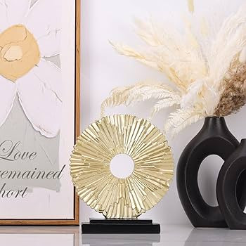 XMGZQ Modern Abstract Art Resin Statue Home Decoration,Gold Home Decor Accents,Ornaments for Livi... | Amazon (US)