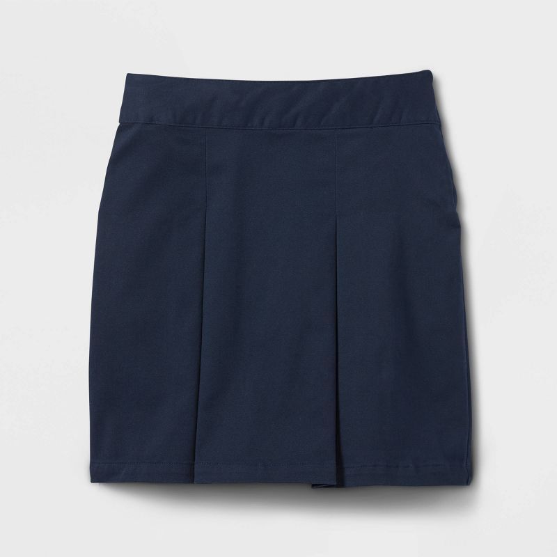 Girls' Pleated Twill Uniform Skorts - Cat & Jack™ Blue | Target