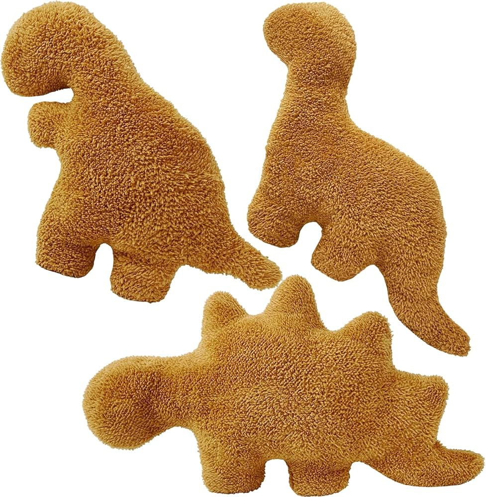 Dino Chicken Nugget Pillow Set 16in 3PCS | Amazon (US)