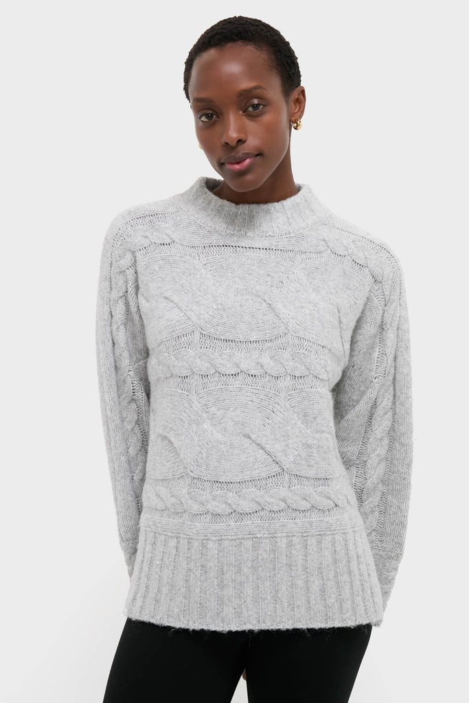 Gray Cableknit Gladwyn Sweater | Tuckernuck (US)