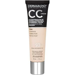 Dermablend Continuous Correction Tone-Evening CC Cream Foundation SPF 50+, Full Coverage Foundation  | Amazon (US)