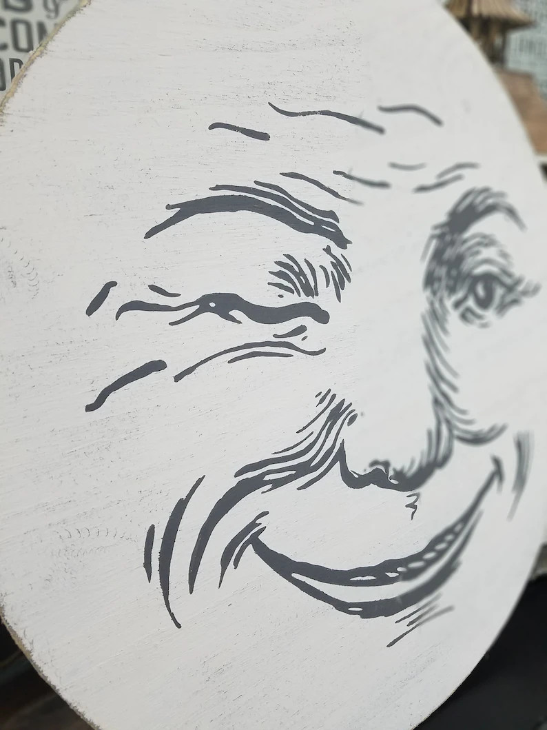 Vintage Halloween Man in the Moon Sign, Retro Moon Face, Rustic Decor | Etsy (Global)