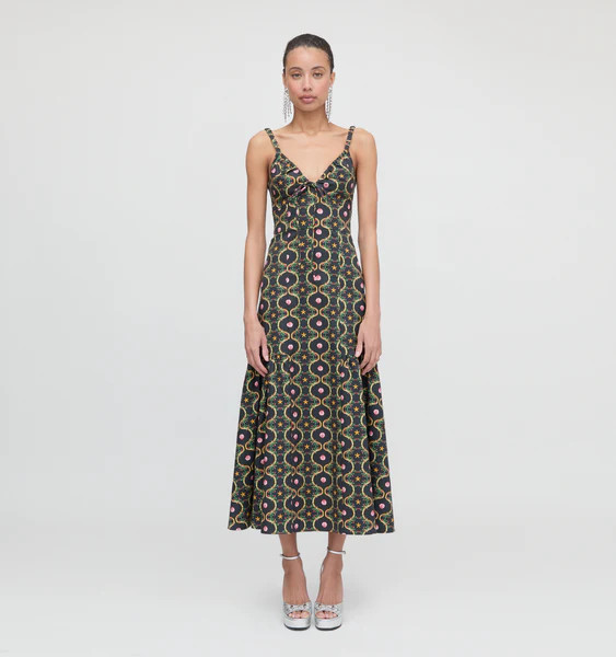 The Lillie Dress - Black Cisco Trellis | Hill House Home US