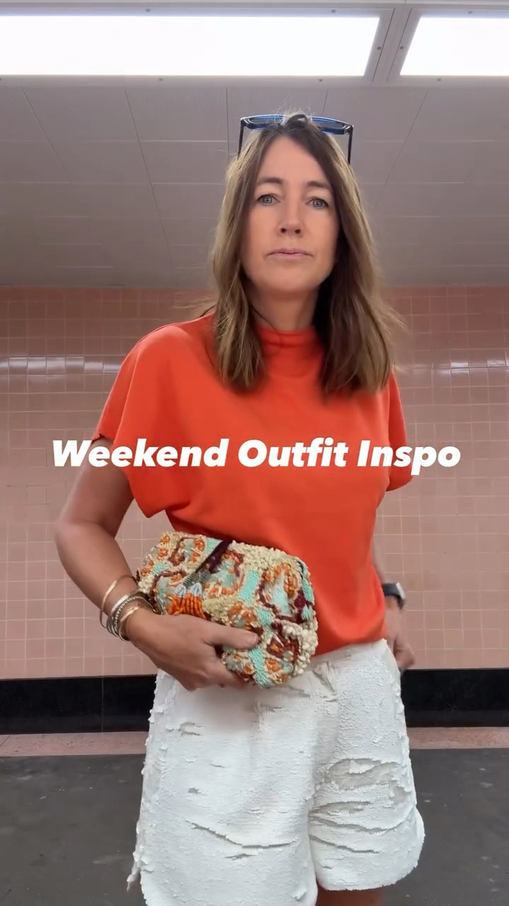 The sun was out and I was in the city to meet a friend for the Diva exhibition at the arts centre followed by a long, leisurely lunch. The perfect excuse for a fun summer outfit ☀️

I leaned into summer dressing with white sequin shorts for a little sparkle, paired with a pop of orange on top to keep things bright and playful. The beaded bag was an obvious choice, it just screams summer and adds texture and personality to the look.

Finished it off with neutral kitten heels because we did plenty of walking and I still wanted to stay comfortable while feeling polished. Easy, wearable and fun, exactly how I like my city outfits to feel.

A reminder that daytime outfits can still have personality, colour and a little sparkle.

Save this for summer outfit inspo ✨

OUTFIT DETAILS
Top @hm 
Sequin shorts @witcheryfashion (old)
Beaded bag @zara.australia (last year)
Heels @hm 

#weekendoutfit #summerfashion #beadedbag #dailyoutfitinspo

#LTKaustralia #LTKsummer #LTKstyletip