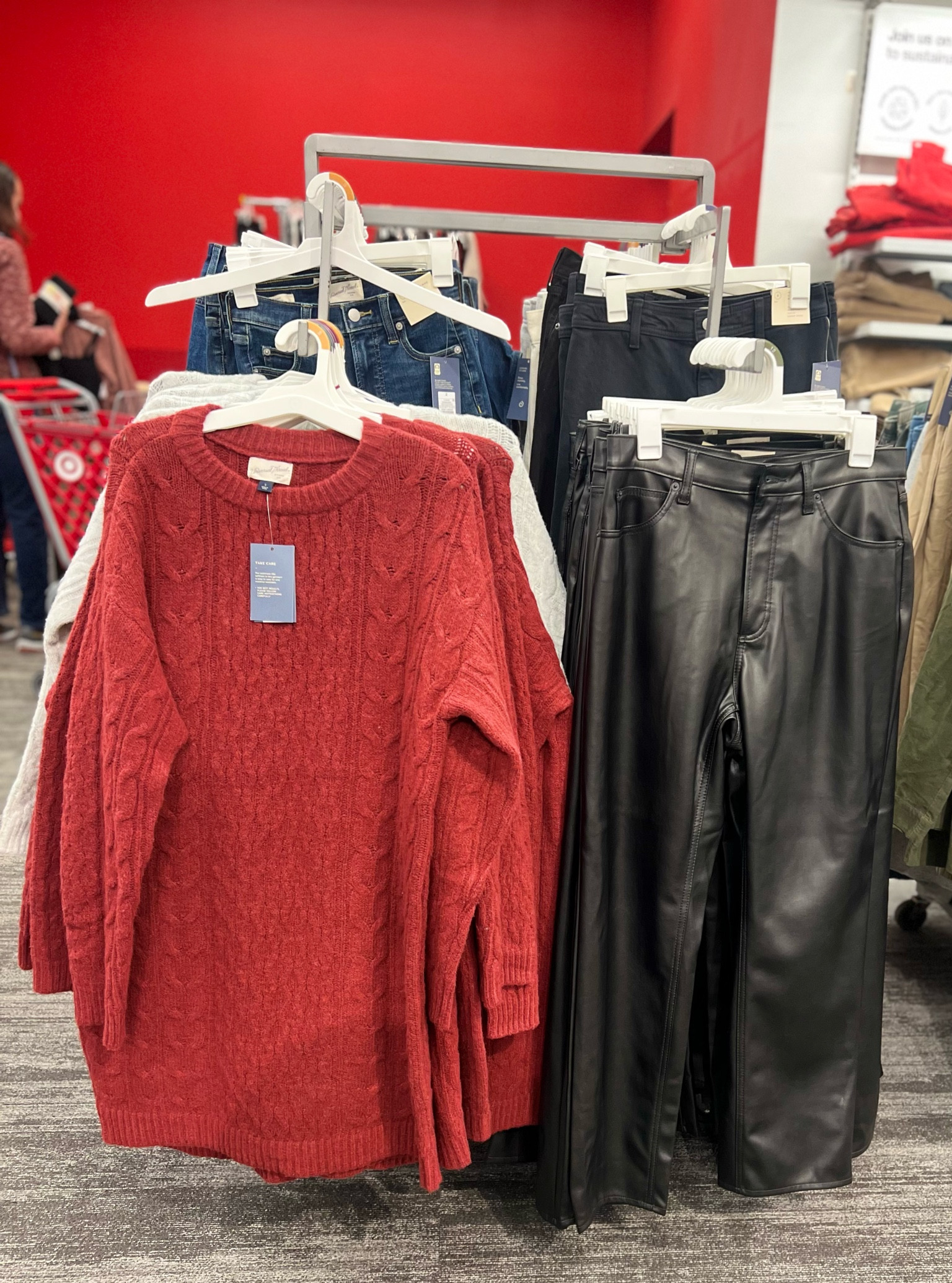 Women's High-Rise Faux Leather Straight Jeans and sweater dresses 

#LTKHoliday #LTKStyleTip #LTKMidsize