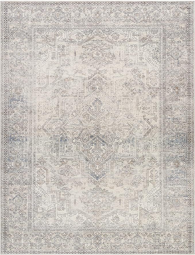 Becki Owens x Surya Margot Medallion Area Rug , 7'10" x 10', Light Grey | Amazon (US)