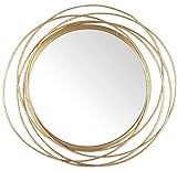 Mirrorize, 27.5" Dia Framed Gold Round Mirror Circle Rings Hanging Modern Industrial Metal Frame Wal | Amazon (US)