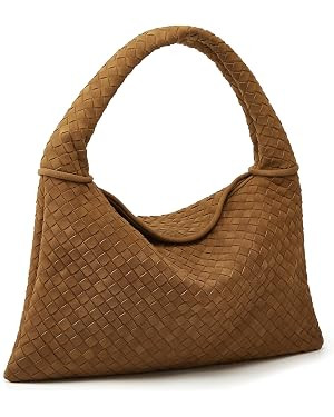 Slouchy Woven Suede Hobo Bags Women Trendy Suede Purse Crossbody Crescent Shoulder Satchel Work B... | Amazon (US)