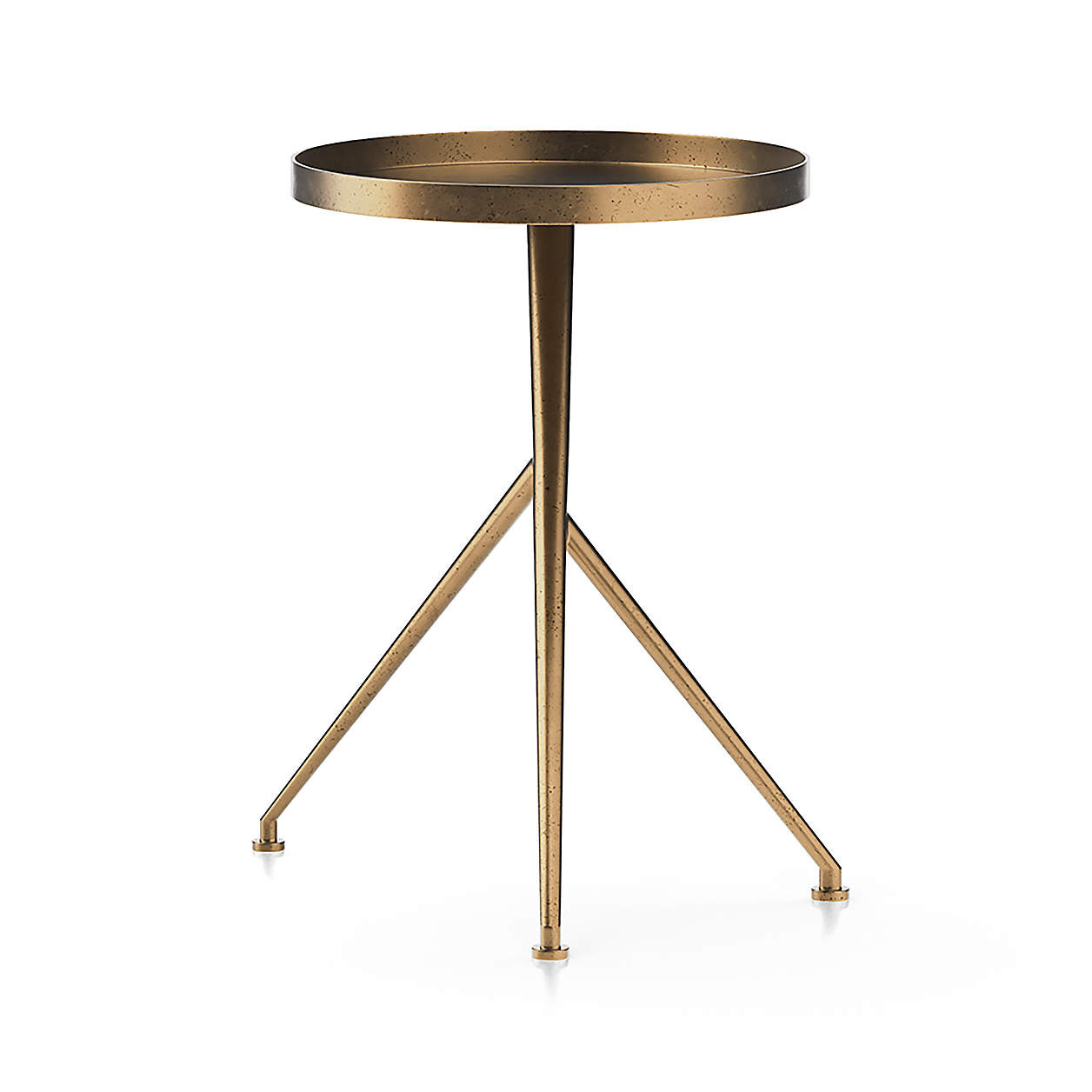 Cecilia Raw Brass Metal Accent Table + Reviews | Crate & Barrel | Crate & Barrel