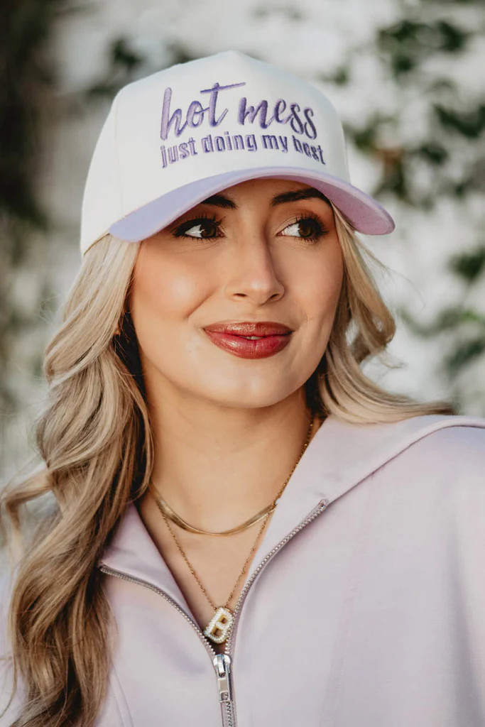 Hot Mess Just Doing My Best Two-Toned Vintage Hat | Katydid.com