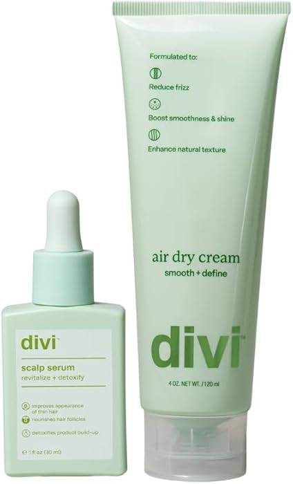 Amazon.com: Divi Hair Care Set with Scalp Serum and Air Dry Cream, 2-Step Treatment for Fuller Ha... | Amazon (US)