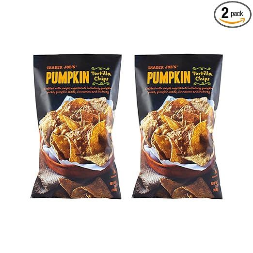 Trader Joe's Pumpkin Tortilla Chips, Gluten Free - 2 (7oz) Bags | Amazon (US)