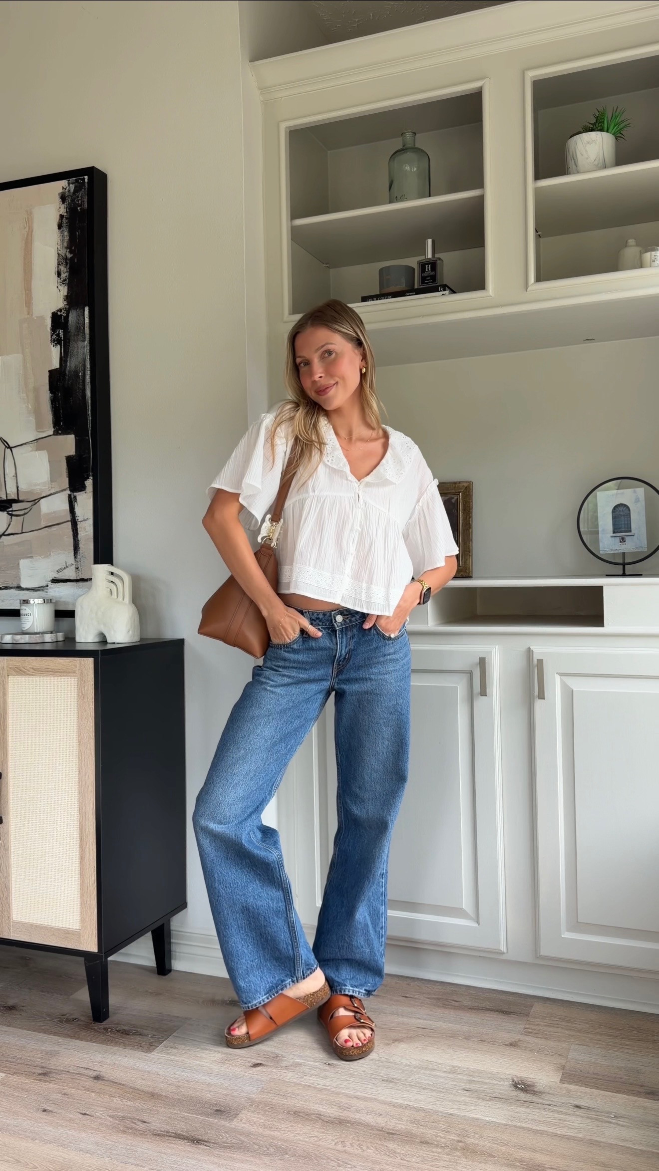My fav nursing friendly top that's so flowy! Wearing S, 26 in denim  

 #LTKootd #LTKmomlife
