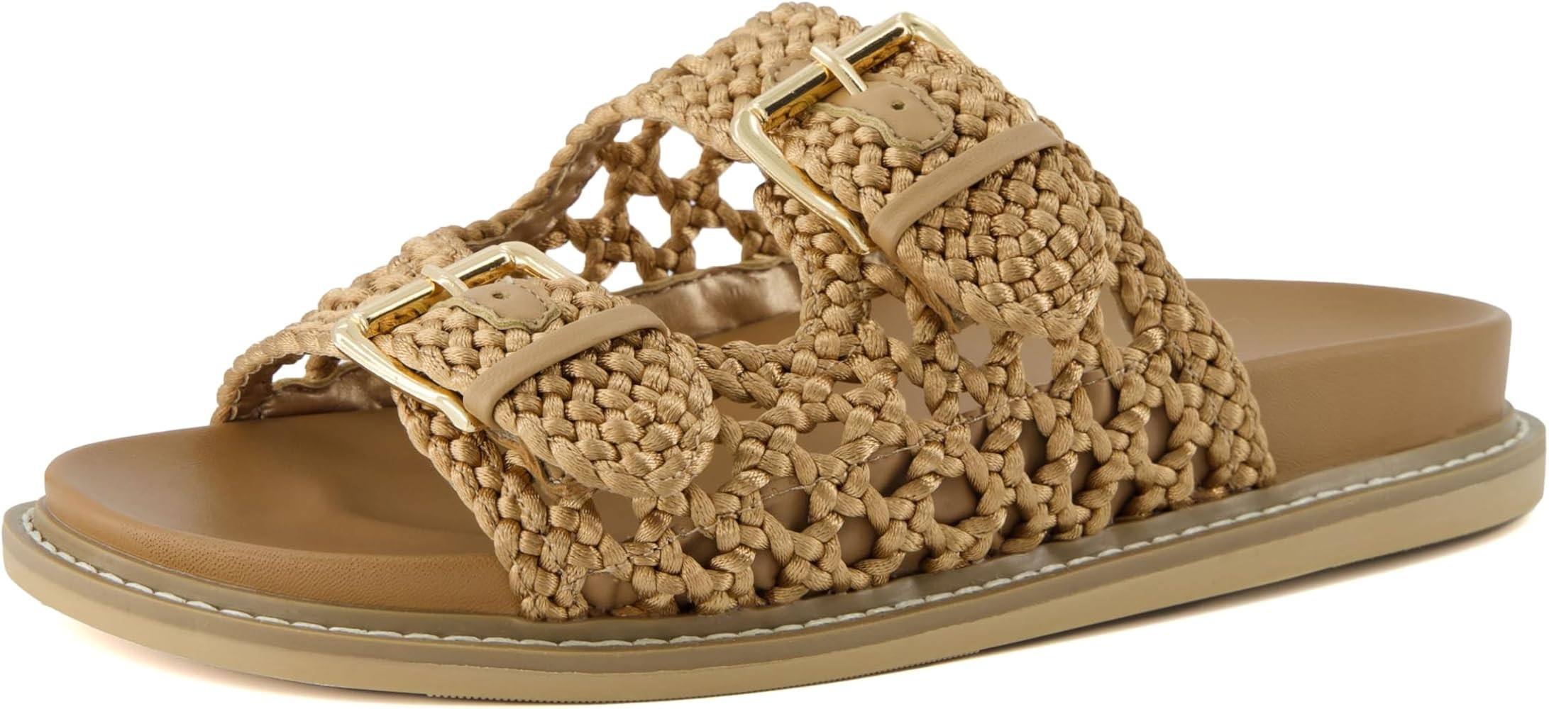 CUSHIONAIRE Women's Weaver Woven footbed sandal with +Comfort, Wide Widths Available | Amazon (US)