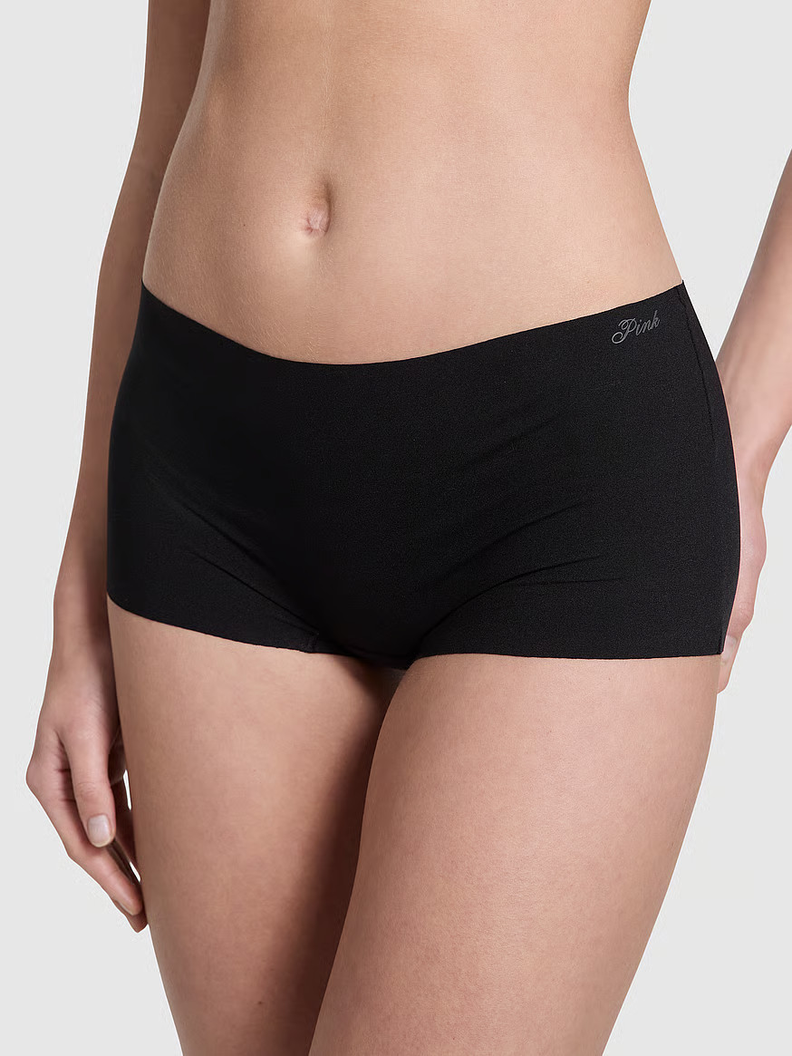 Buy No-Show Boyshort Panty, Pure Black - Order Panties online - PINK US | Victoria's Secret (US / CA )