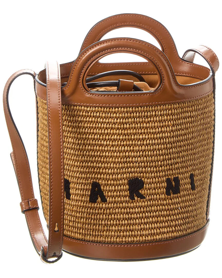 Marni Tropicalia Small Leather-Trim Tote | Shop Simon