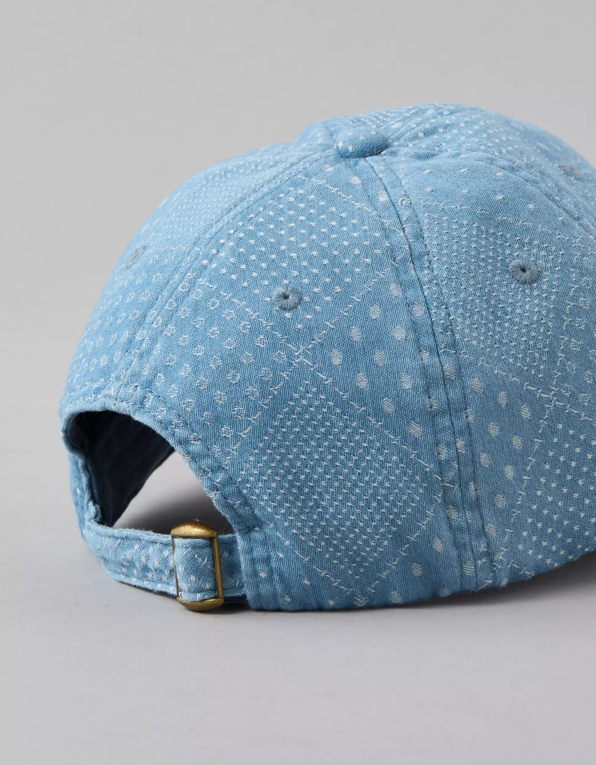 AE x Aerie Match Made In Denim Polka Dot Denim Baseball Hat | American Eagle Outfitters (US & CA)