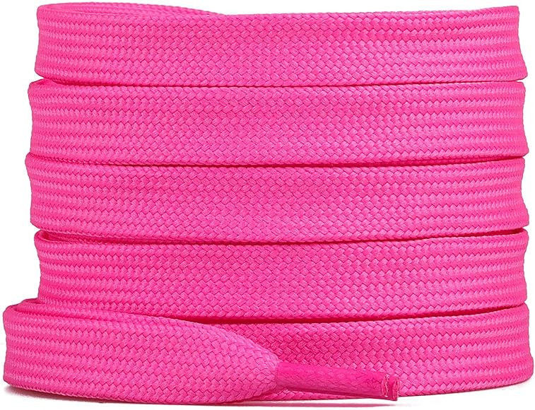 Booyckiy [2 Pairs] 2/5" Flat Sneaker Shoe Laces 26 Colors Shoe laces in 27"-72" | Amazon (US)