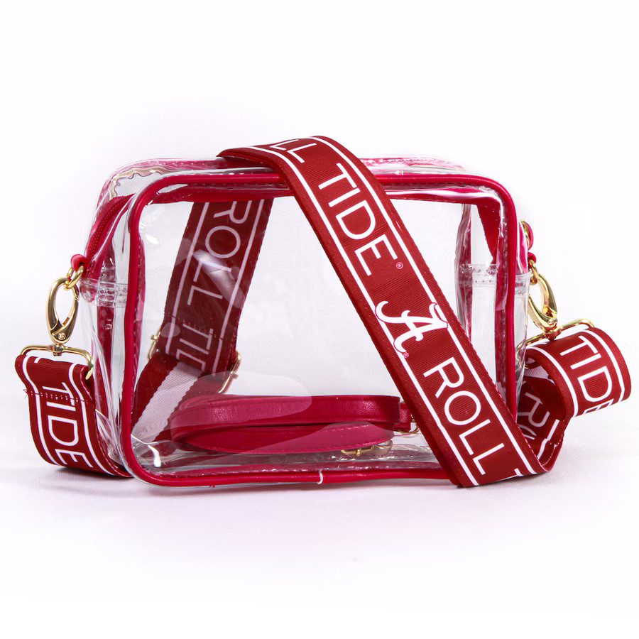 Alabama Crimson Tide Women's Hailey Clear Purse with Logo Strap | Fanatics